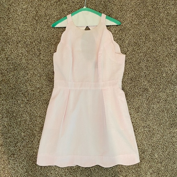 Lauren James Dresses & Skirts - EUC Lauren James pale pink seersucker dress